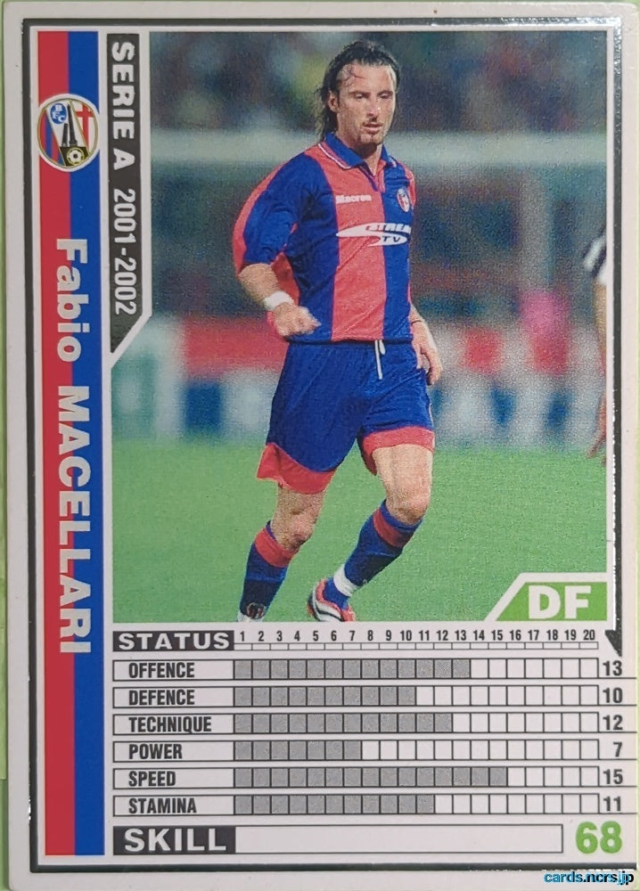 Panini WCCF Football WCCF/2001-2002-P06/96 N Fabio Macellari Trading Card NM