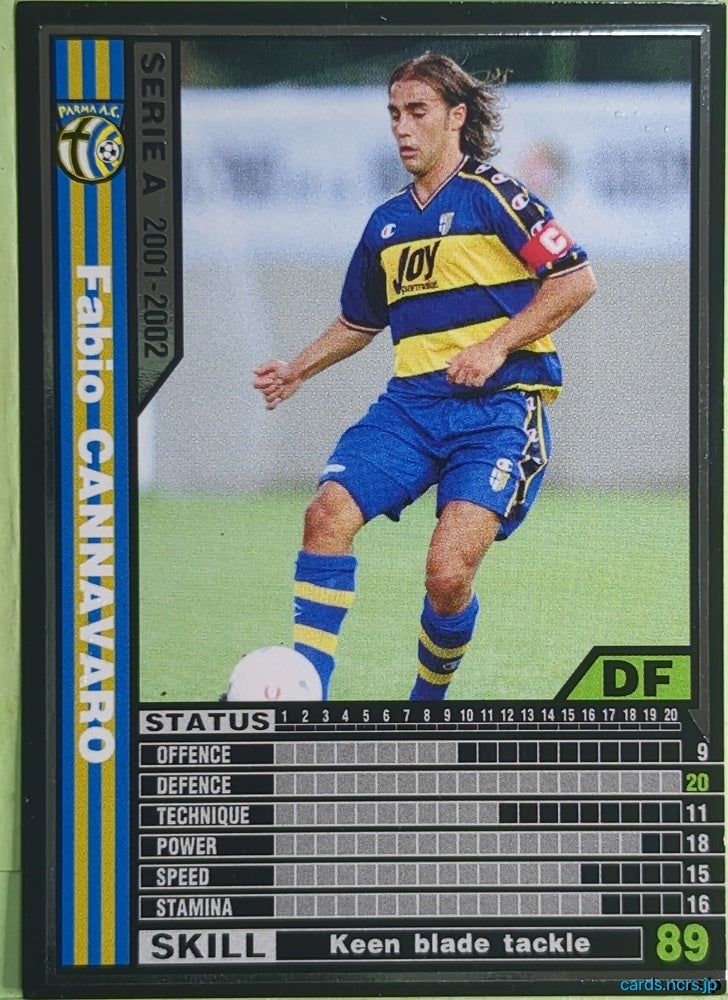 Panini WCCF Football WCCF/2001-2002-162/288 N Fabio Cannavaro Trading Card NM