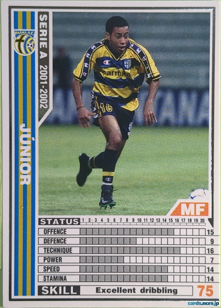 Panini WCCF Football WCCF/2001-2002-170/288 N Júnior Trading Card NM