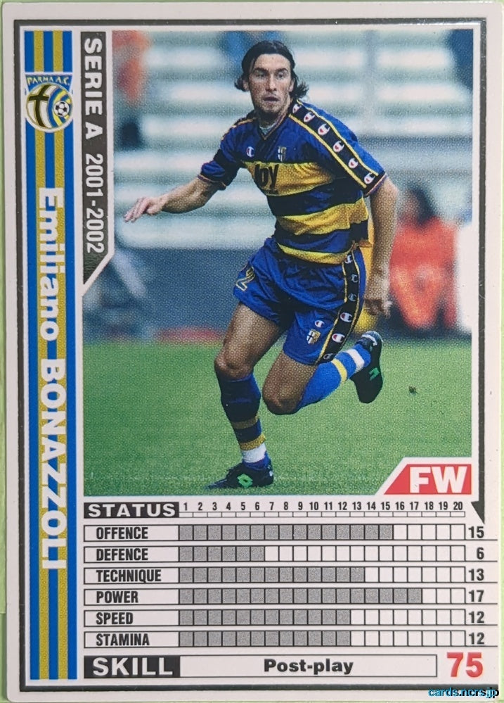 Panini WCCF Football WCCF/2001-2002-174/288 N Emiliano Bonazzoli Trading Card NM