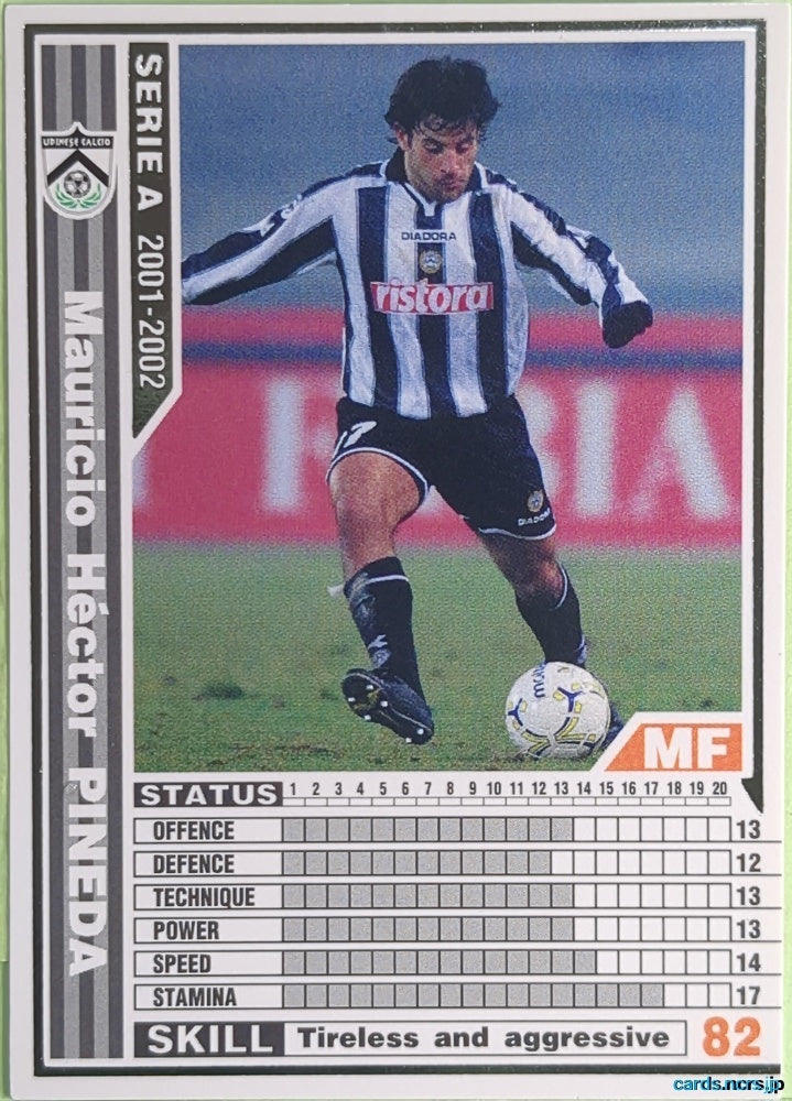 Panini WCCF Football WCCF/2001-2002-250/288 N Mauricio Héctor Pineda Trading Card NM