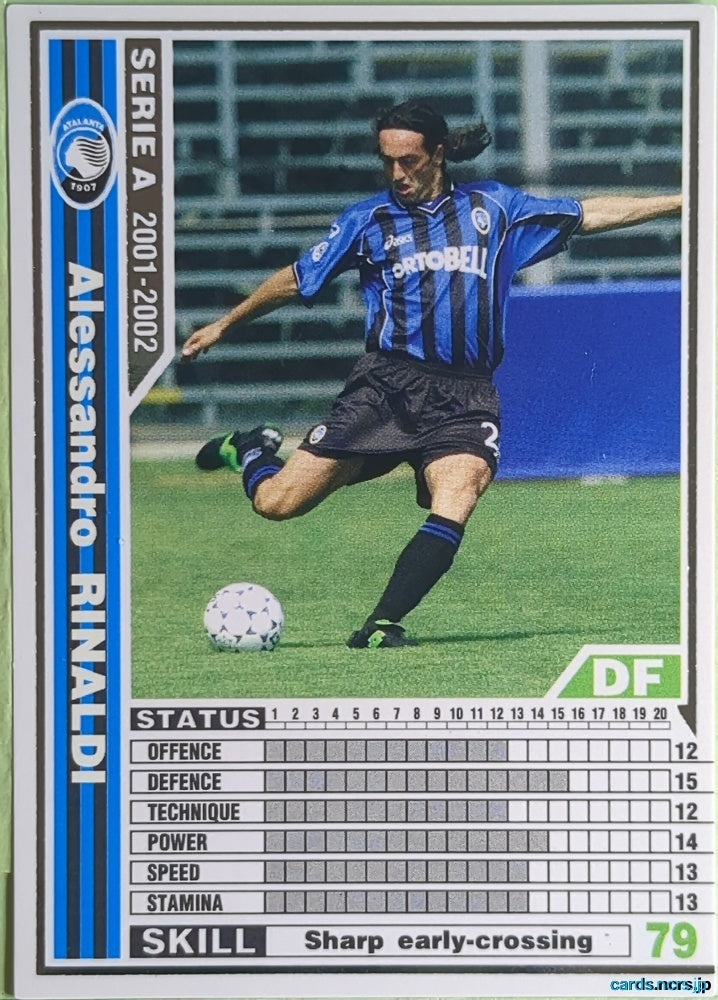 Panini WCCF Football WCCF/2001-2002-005/288 N Alessandro Rinaldi Trading Card NM