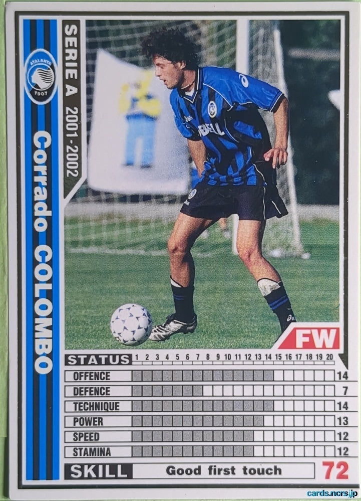 Panini WCCF Football WCCF/2001-2002-013/288 N Corrado Colombo Trading Card NM