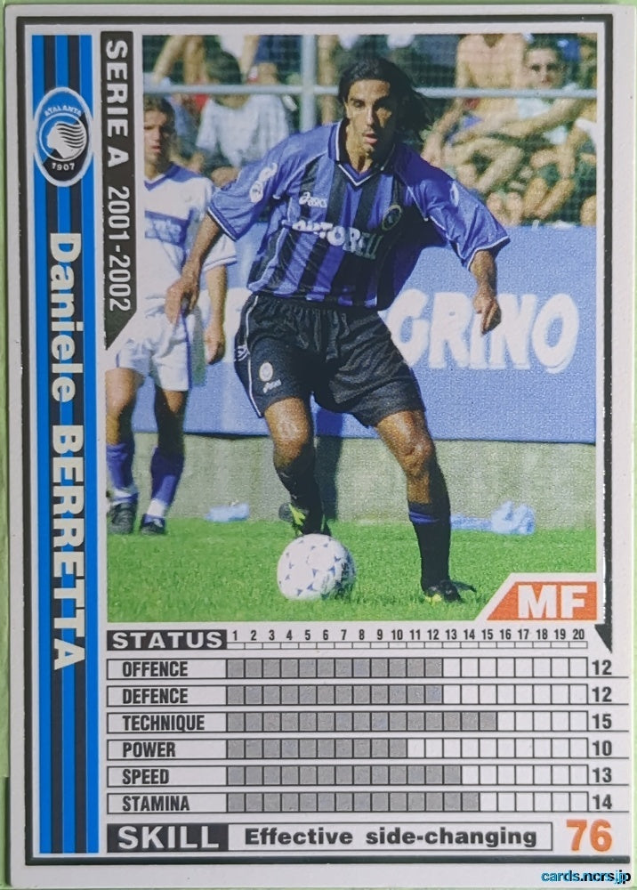 Panini WCCF Football WCCF/2001-2002-007/288 N Daniele Berretta Trading Card NM