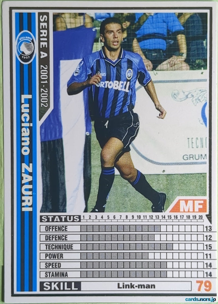 Panini WCCF Football WCCF/2001-2002-011/288 N Luciano Zauri Trading Card NM