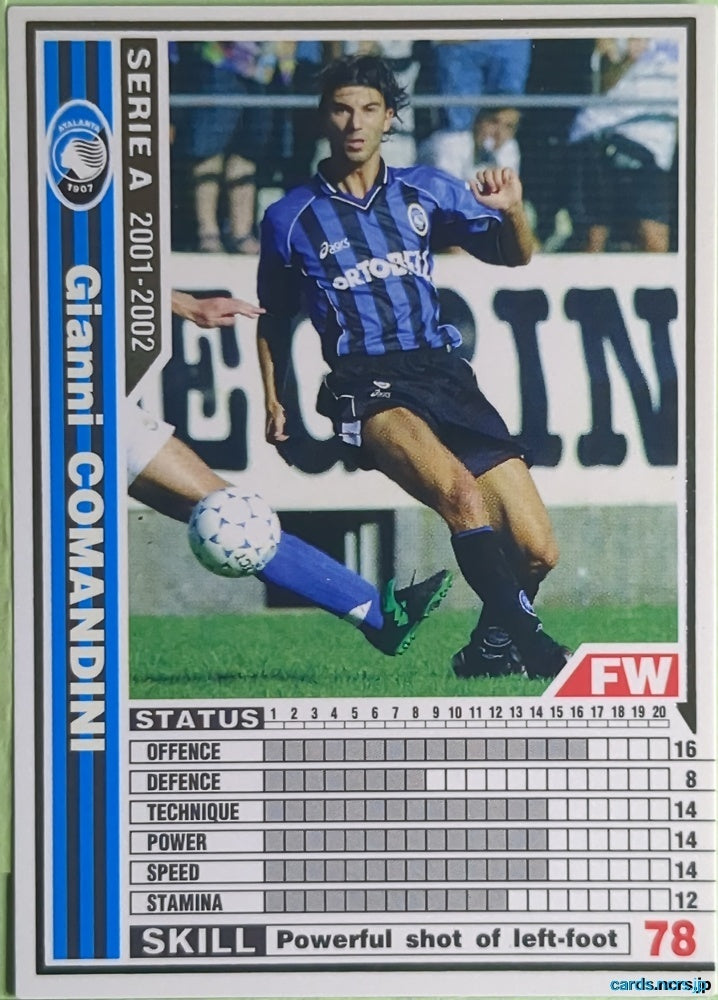 Panini WCCF Football WCCF/2001-2002-014/288 N Gianni Comandini Trading Card NM