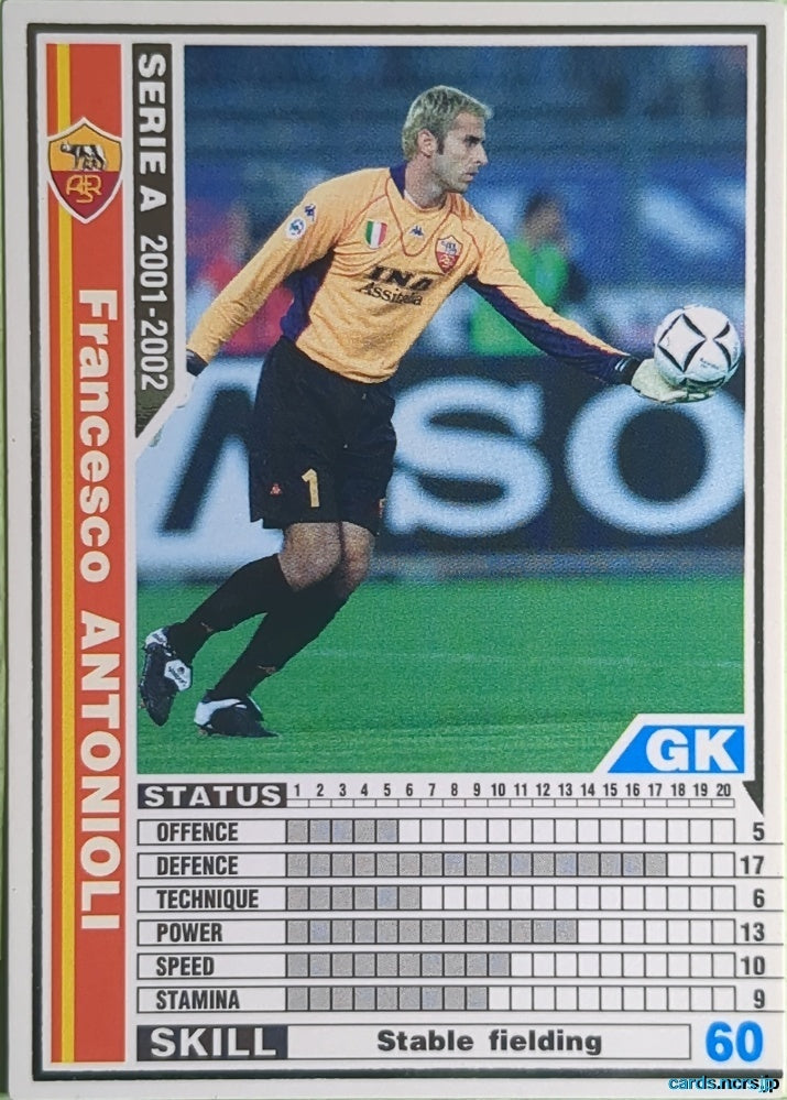 Panini WCCF Football WCCF/2001-2002-209/288 N Francesco Antonioli Trading Card EX