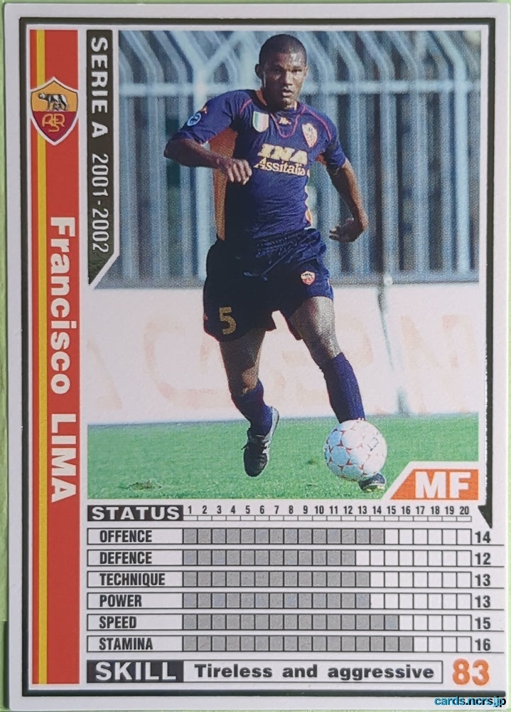 Panini WCCF Football WCCF/2001-2002-218/288 N Francisco Lima Trading Card NM