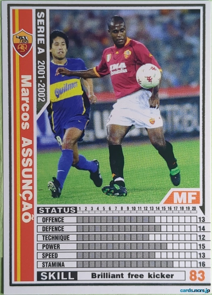 Panini WCCF Football WCCF/2001-2002-216/288 N Marcos Assuncao Trading Card EX
