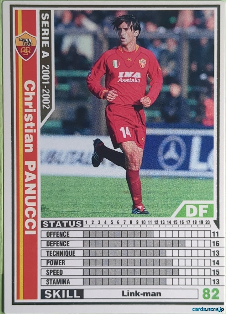 Panini WCCF Football WCCF/2001-2002-213/288 N Christian Panucci Trading Card NM