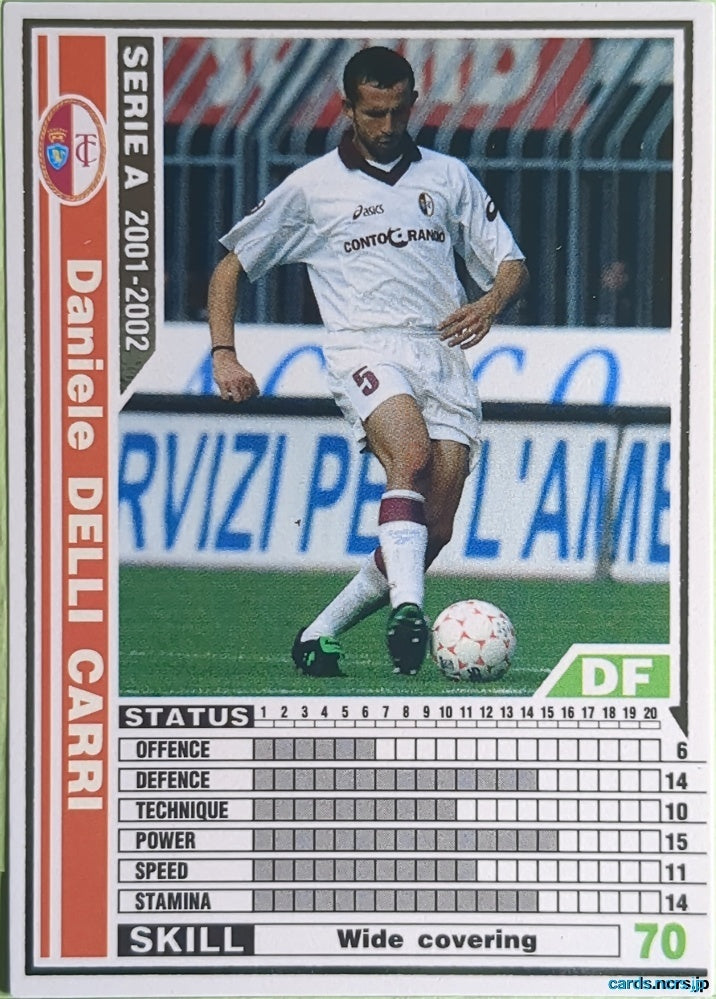Panini WCCF Football WCCF/2001-2002-227/288 N Daniele Delli Carri Trading Card NM
