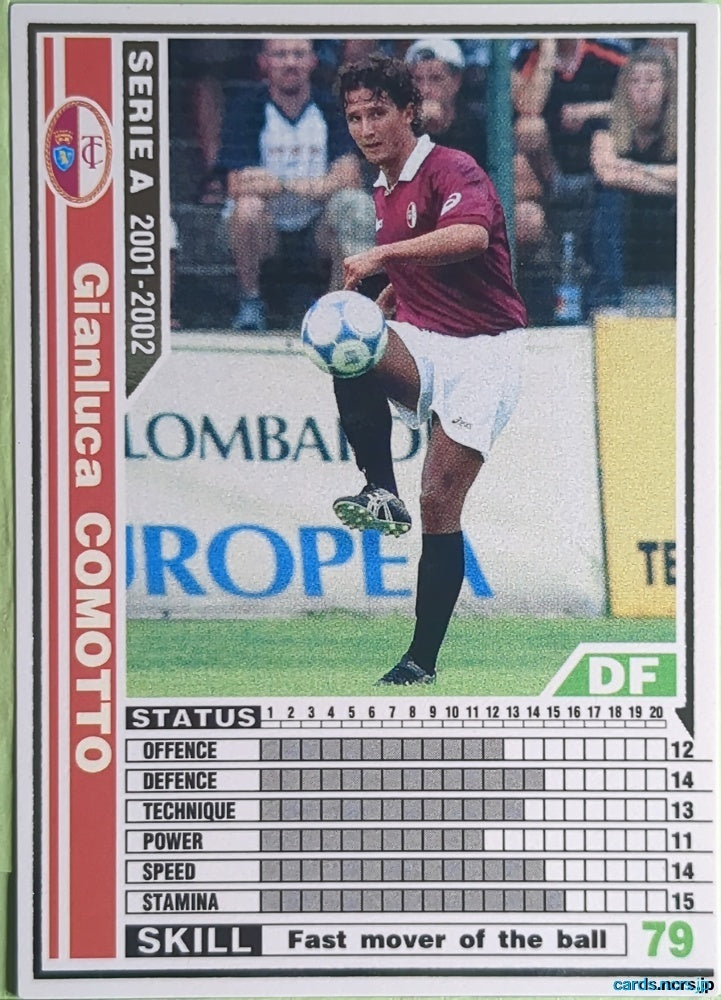 Panini WCCF Football WCCF/2001-2002-229/288 N Gianluca Comotto Trading Card NM