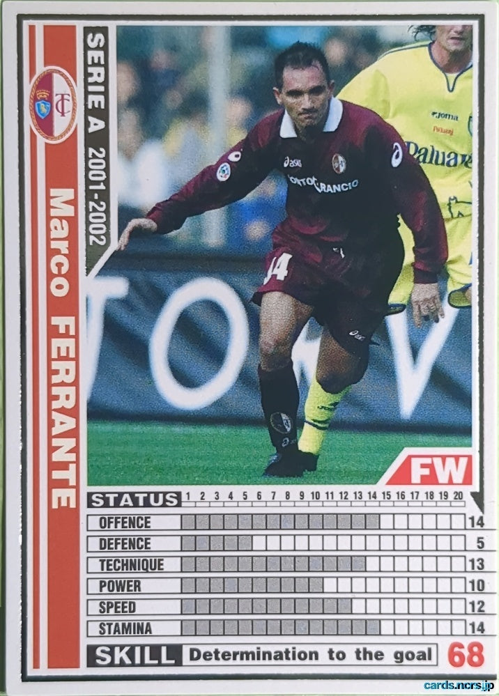 Panini WCCF Football WCCF/2001-2002-238/288 N Marco Ferrante Trading Card EX