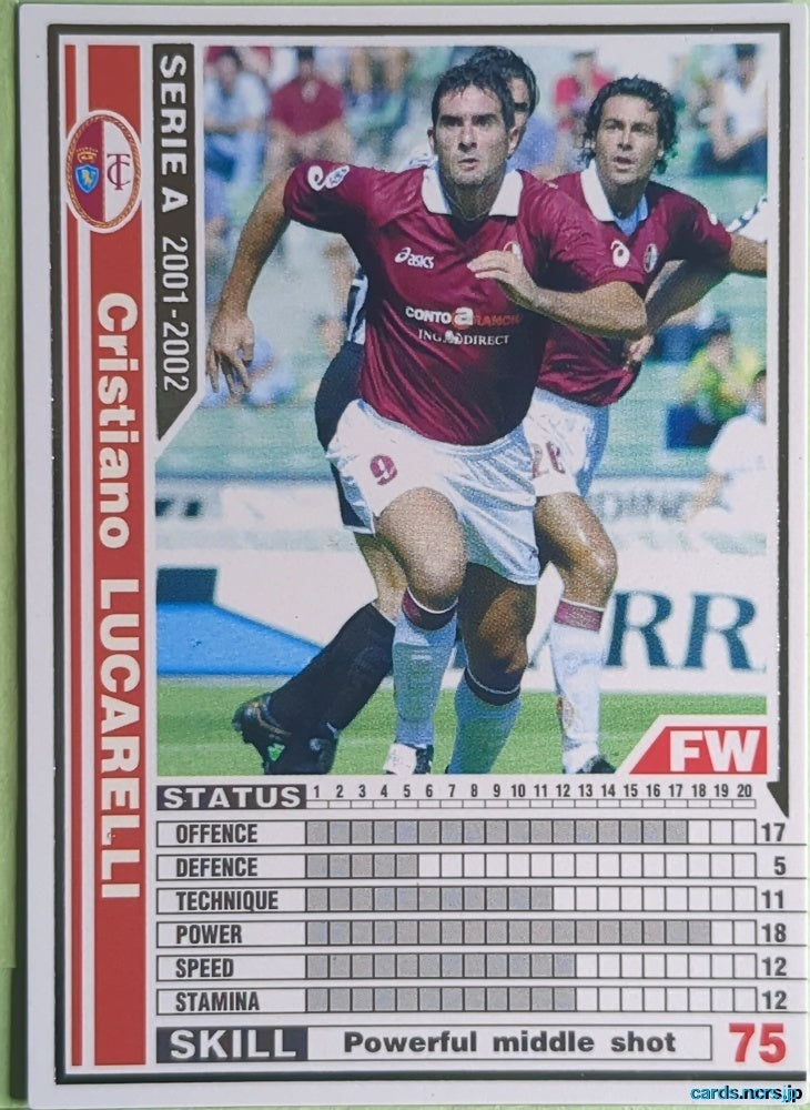 Panini WCCF Football WCCF/2001-2002-239/288 N Cristiano Lucarelli Trading Card NM