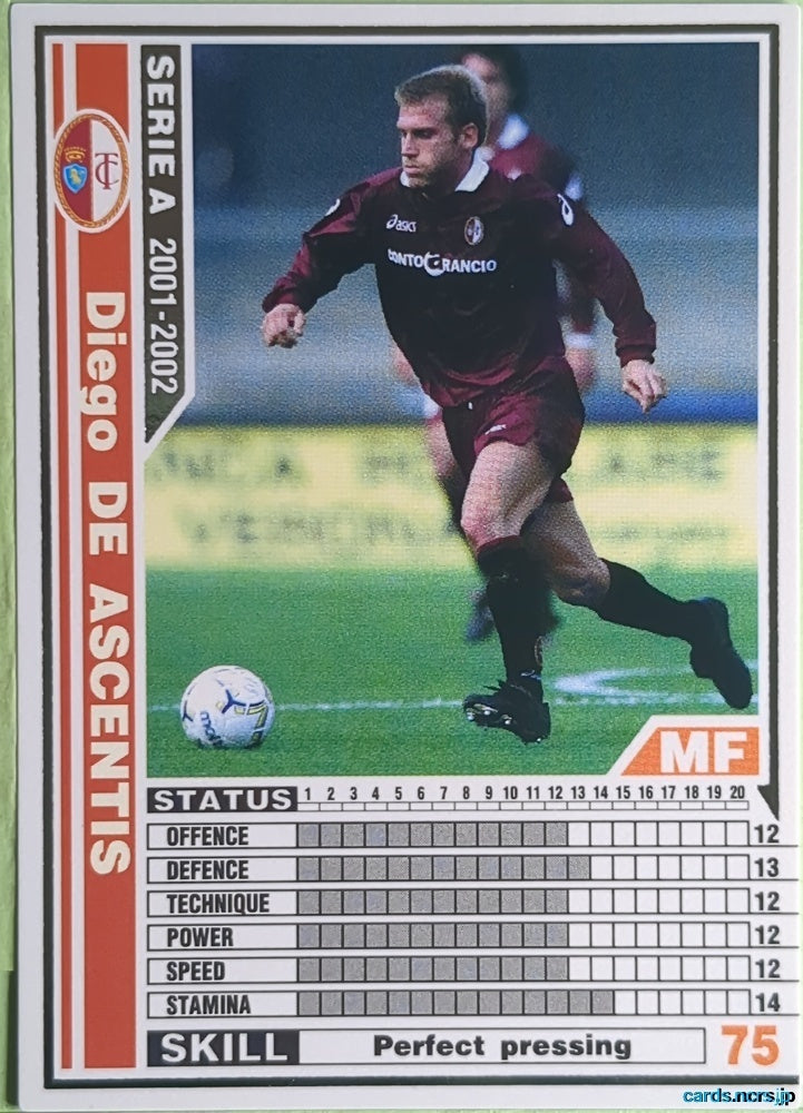 Panini WCCF Football WCCF/2001-2002-234/288 N Diego De Ascentis Trading Card NM