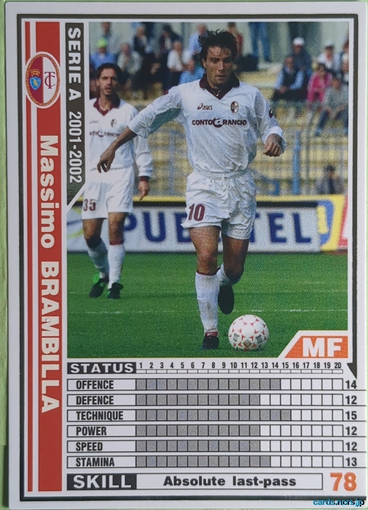 Panini WCCF Football WCCF/2001-2002-233/288 N Massimo Brambilla Trading Card NM