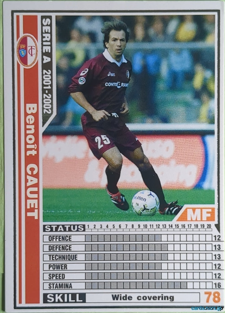 Panini WCCF Football WCCF/2001-2002-235/288 N Benoît Cauet Trading Card NM