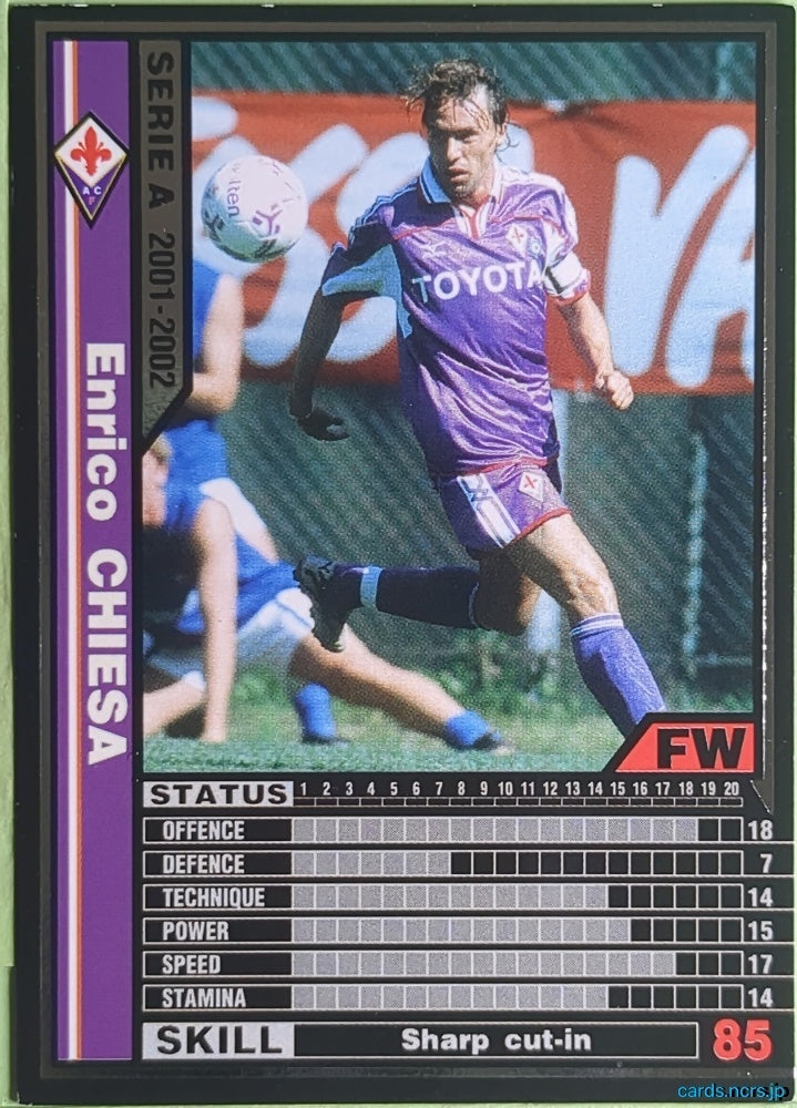 Panini WCCF Football WCCF/2001-2002-A06/32 N Enrico Chiesa Trading Card NM