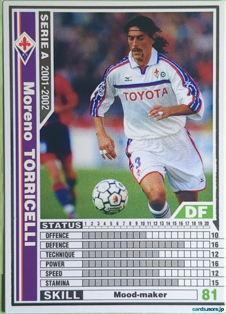 Panini WCCF Football WCCF/2001-2002-070/288 N Moreno Torricelli Trading Card NM