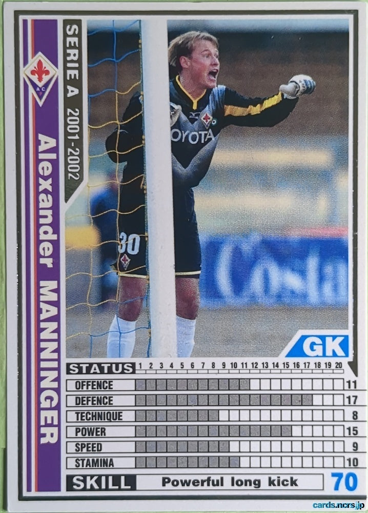 Panini WCCF Football WCCF/2001-2002-065/288 N Alexander Manninger Trading Card NM