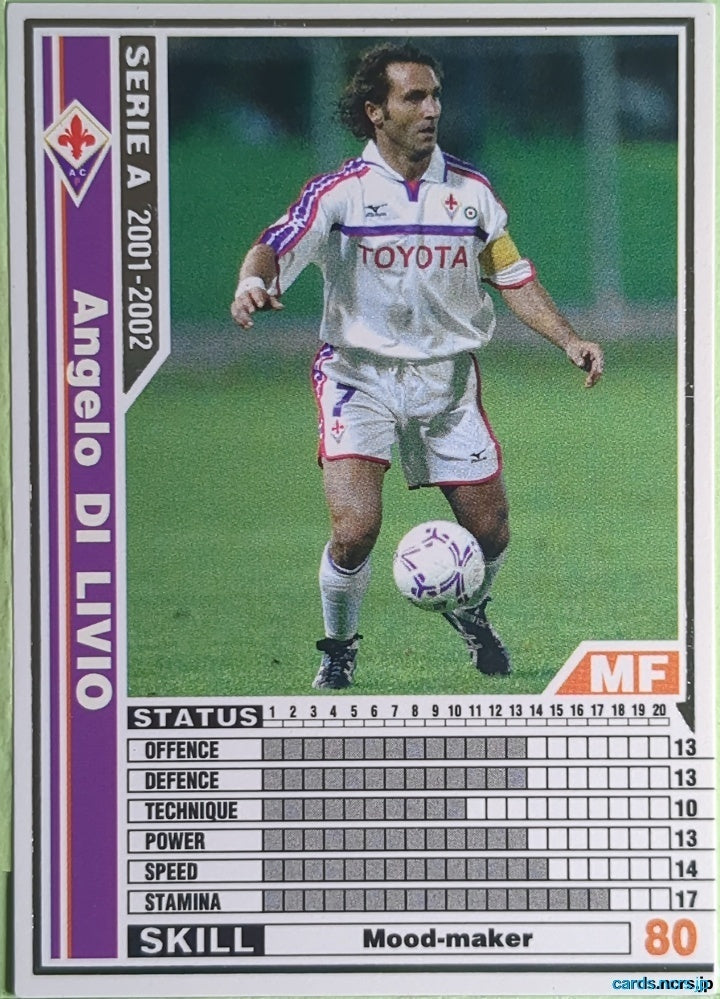 Panini WCCF Football WCCF/2001-2002-075/288 N Angelo Di Livio Trading Card NM