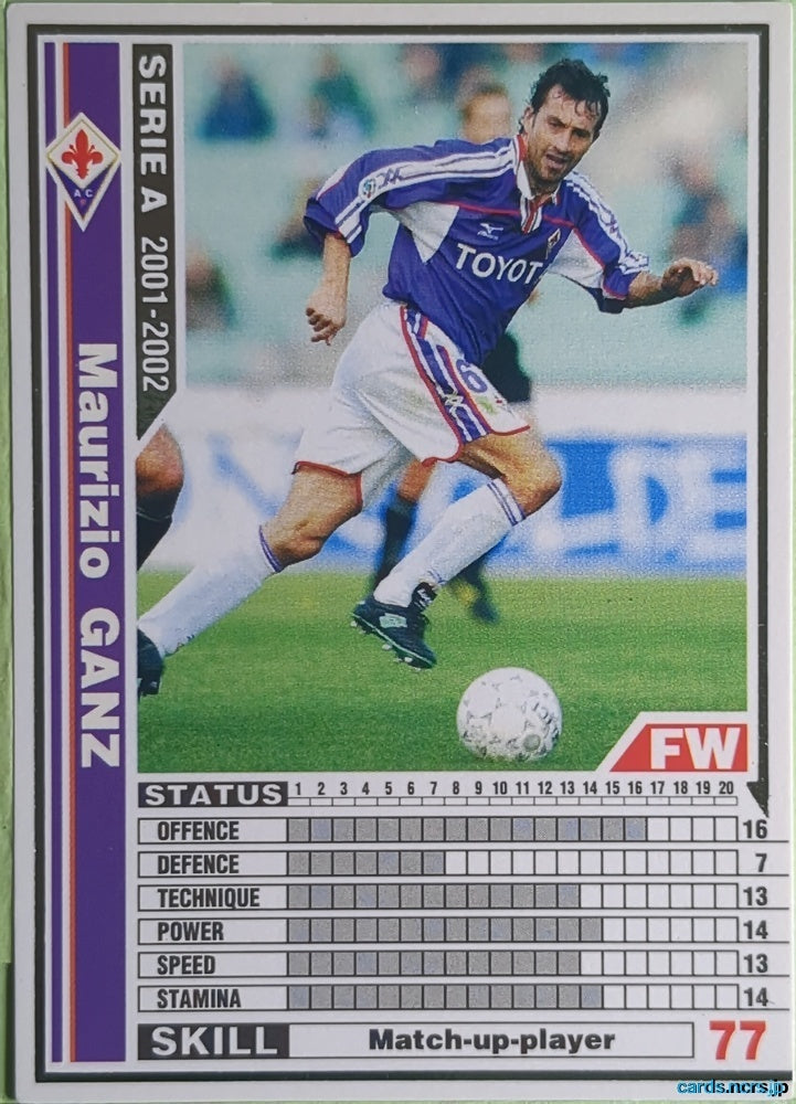 Panini WCCF Football WCCF/2001-2002-079/288 N Maurizio Ganz Trading Card NM
