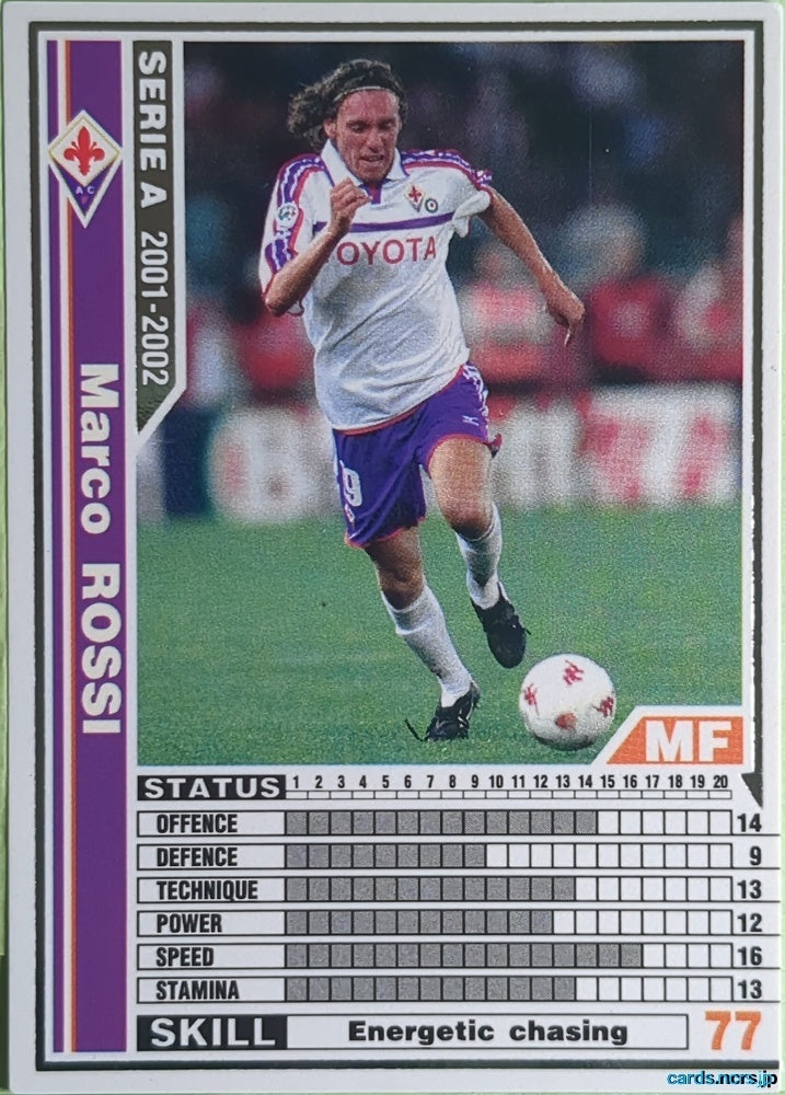 Panini WCCF Football WCCF/2001-2002-077/288 N Marco Rossi Trading Card NM