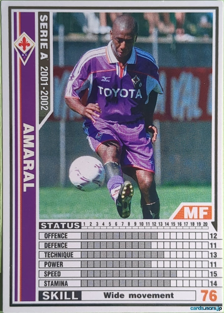 Panini WCCF Football WCCF/2001-2002-071/288 N Amaral Trading Card NM