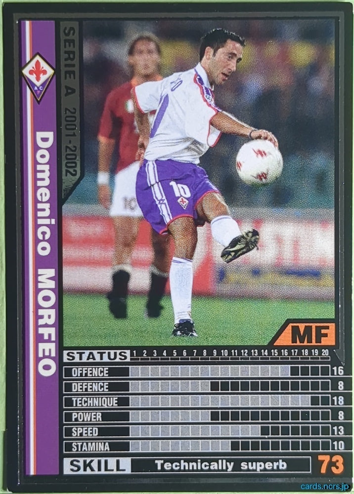 Panini WCCF Football WCCF/2001-2002-076/288 N Domenico Morfeo Trading Card NM