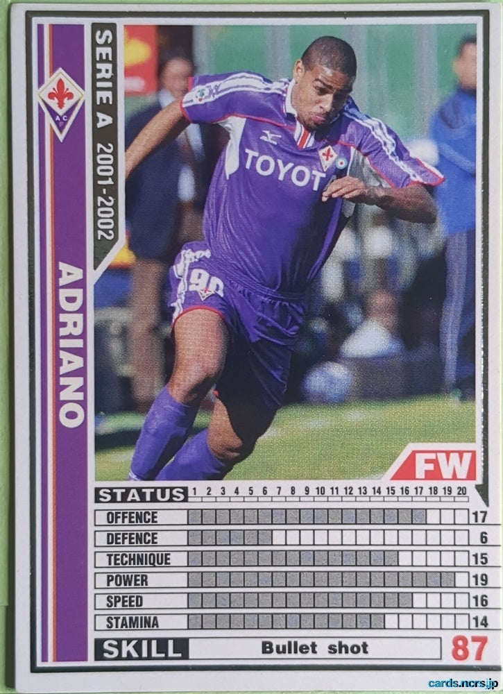 Panini WCCF Football WCCF/2001-2002-A07/32 N Adriano Trading Card NM