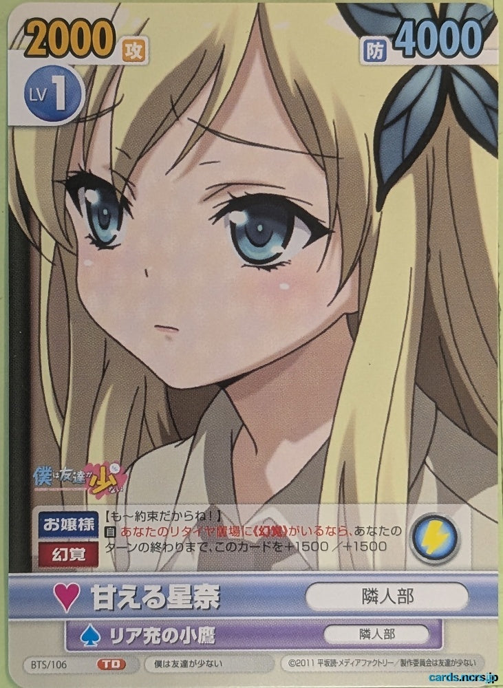 Victory Spark Haganai VS/BTS/106 TD Sena Kashiwazaki Trading Card NM