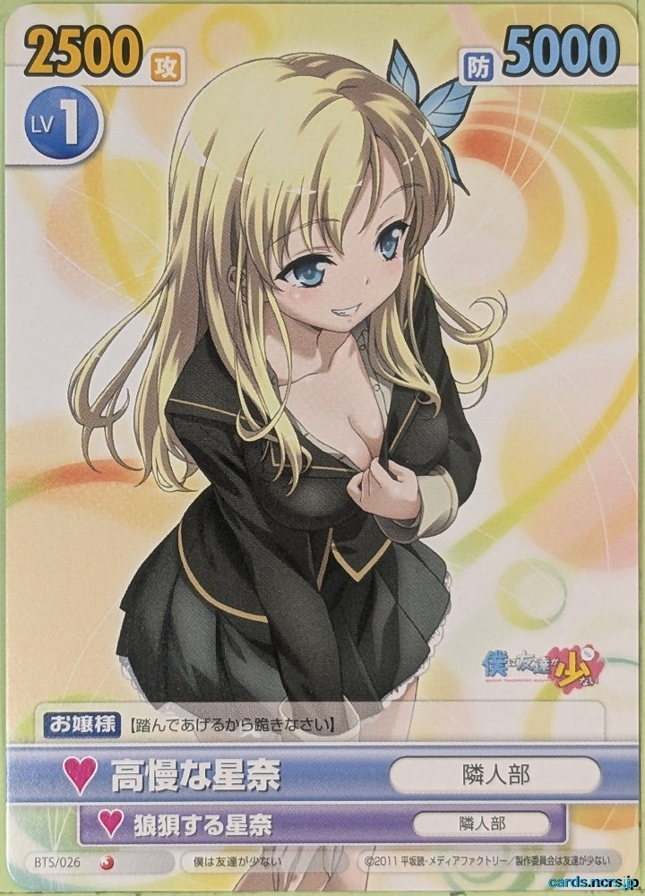 Victory Spark Haganai VS/BTS/026 1 Star Sena Kashiwazaki Trading Card NM