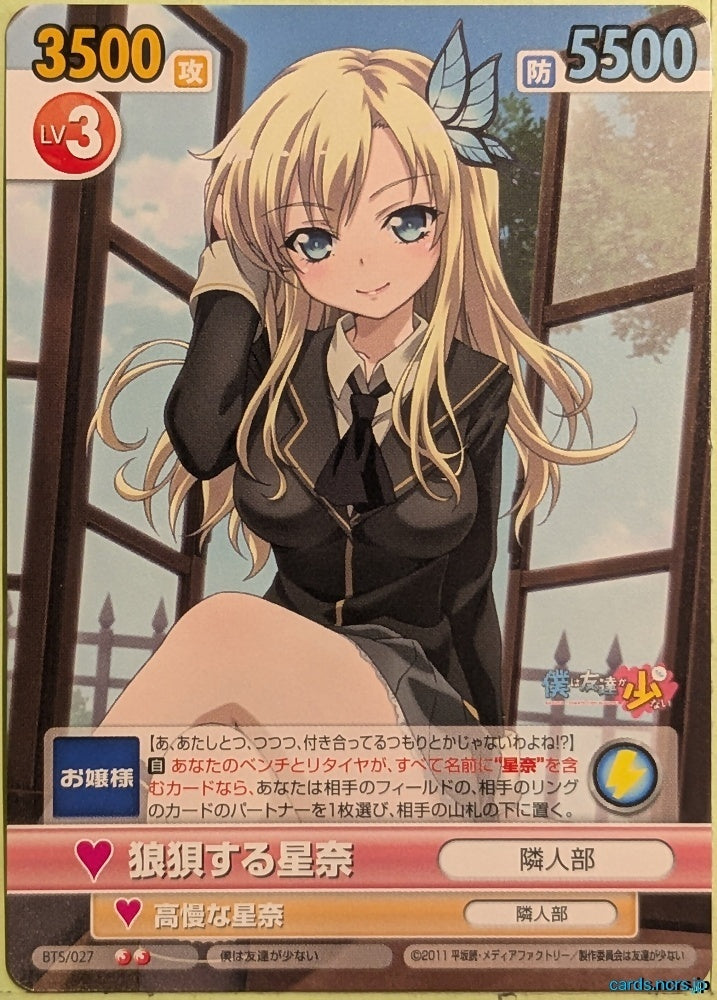 Victory Spark Haganai VS/BTS/027 2 Star Sena Kashiwazaki Trading Card NM
