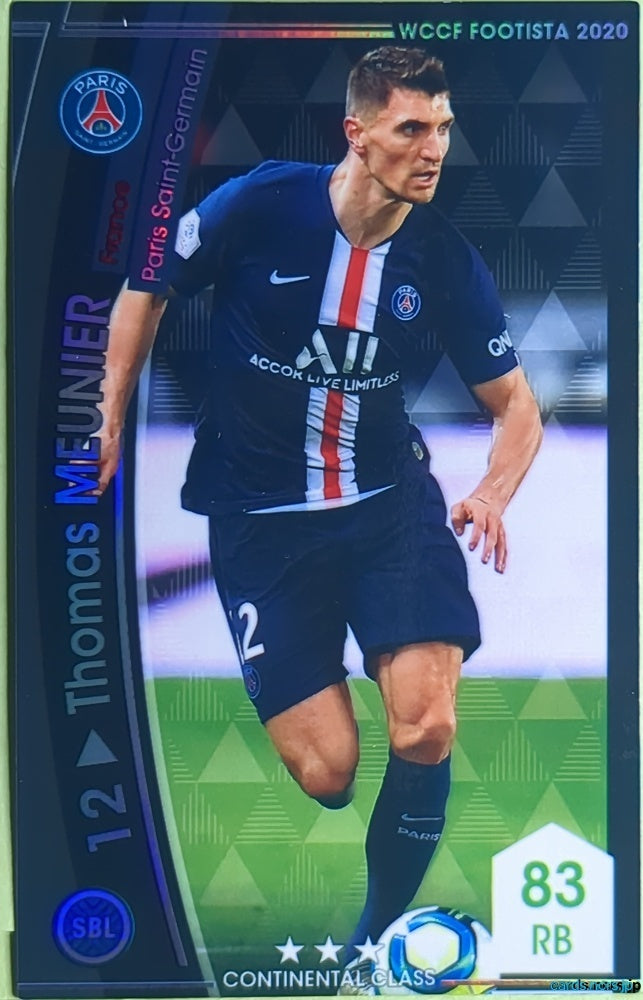 FOOTISTA Football FOOTISTA/F20-8-007 Thomas Meunier Trading Card NM
