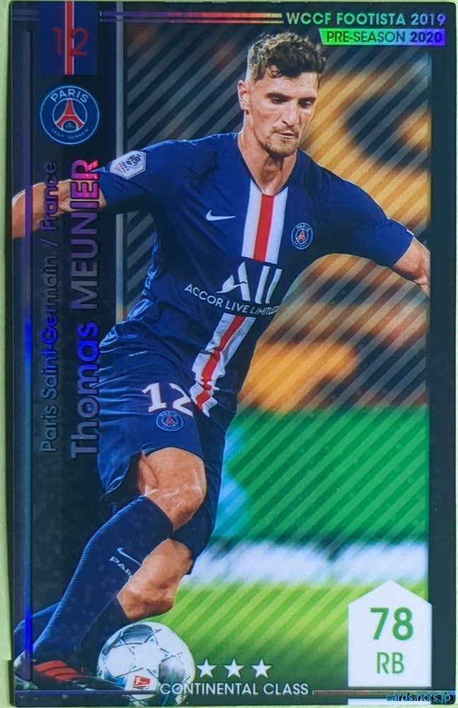 FOOTISTA Football FOOTISTA/F19-8-011-R Thomas Meunier Trading Card NM