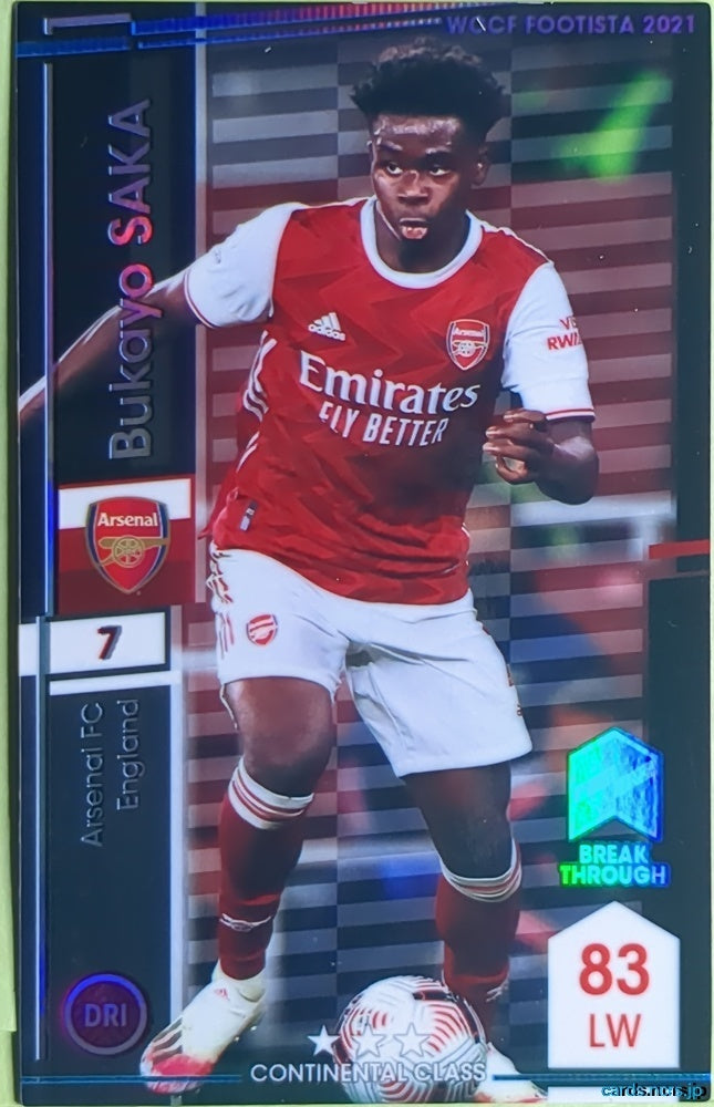 FOOTISTA Football FOOTISTA/F21-ARS-007 Bukayo Saka Trading Card NM