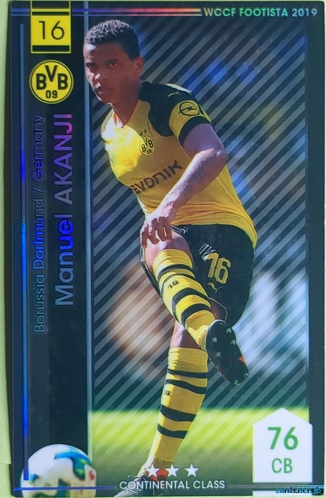 FOOTISTA Football FOOTISTA/F19-1-009R Manuel Akanji Trading Card NM