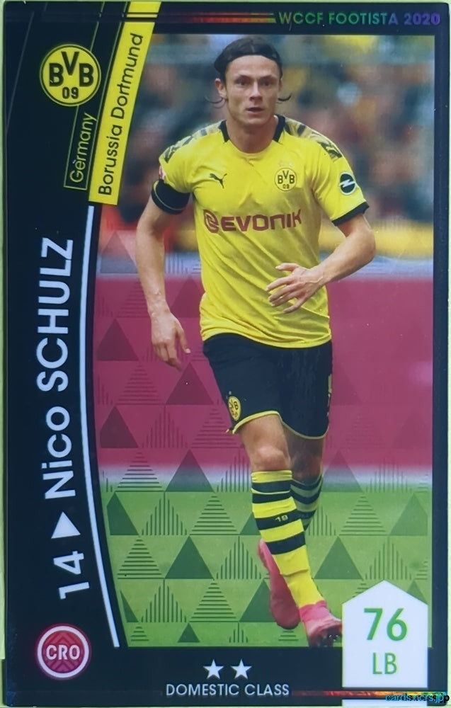 FOOTISTA Football FOOTISTA/F20-1-009 Nico Schulz Trading Card NM