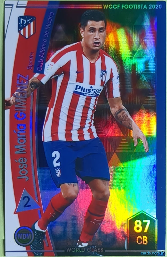 FOOTISTA Football FOOTISTA/F20-2-019 José María Giménez Trading Card EX