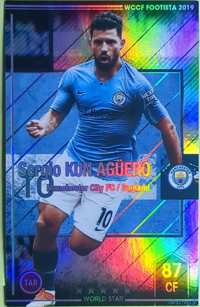 FOOTISTA Football FOOTISTA/F19-ST-MCI-10-R Sergio KUN AGÜERO Trading Card EX