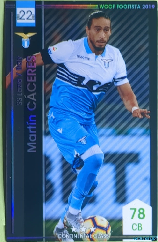 FOOTISTA Football FOOTISTA/F19-ST-R-LAZ-22 Martin Caceres Trading Card EX