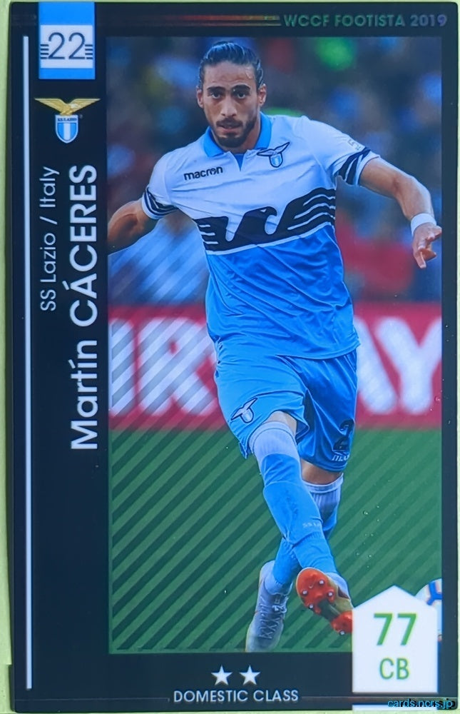 FOOTISTA Football FOOTISTA/F19-ST-LAZ-22 Martin Caceres Trading Card EX