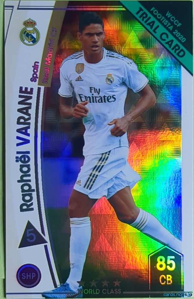 FOOTISTA Football FOOTISTA/F20-ST-RMA-5 Raphaël VARANE Trading Card EX