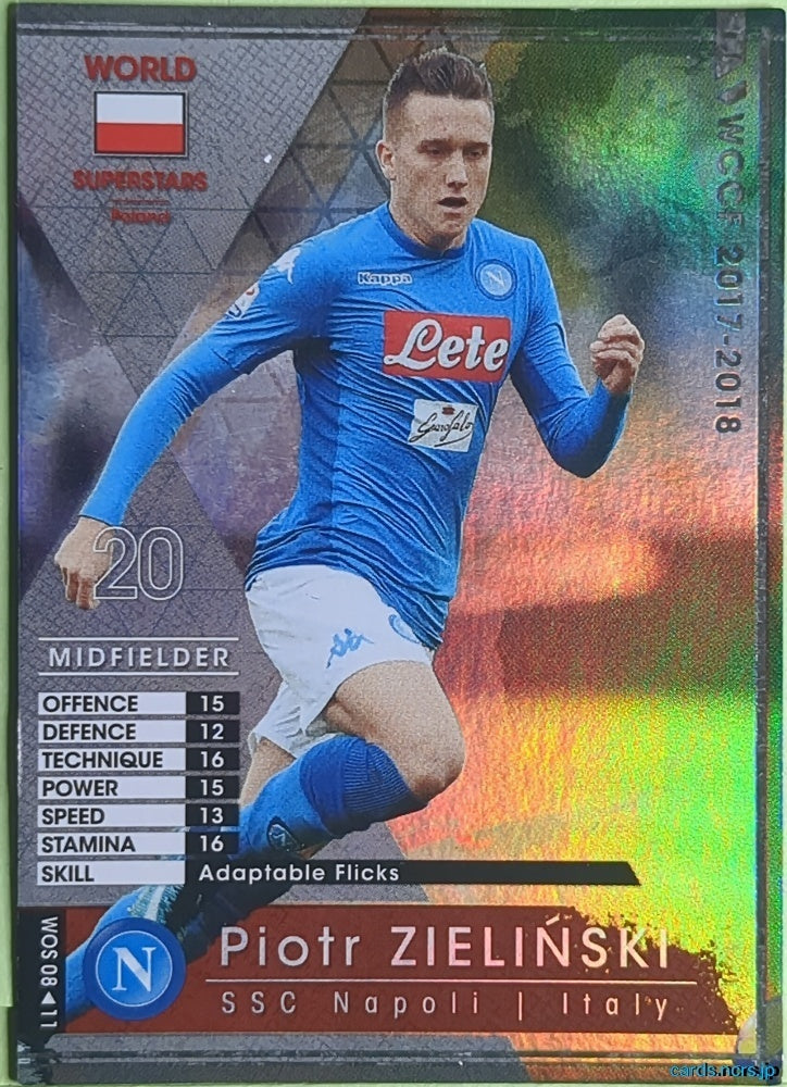 Panini WCCF Football WCCF/2017-2018-WOS08/11 N Piotr Zielinski Trading Card EX