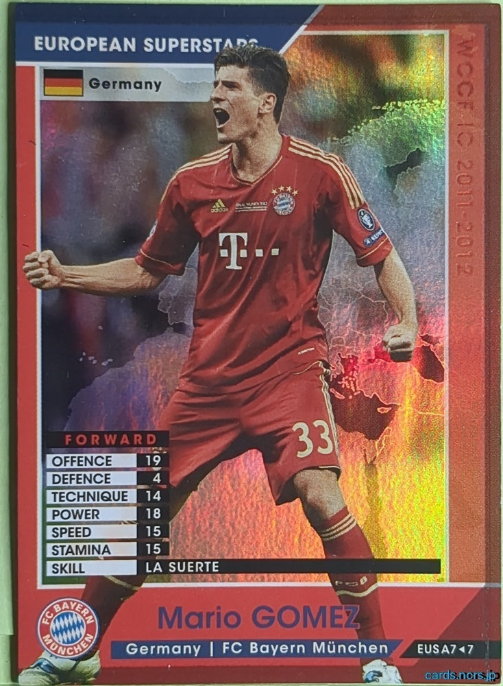 Panini WCCF Football WCCF/2011-2012-EUSA7/7 N Mario Gomez Trading Card EX
