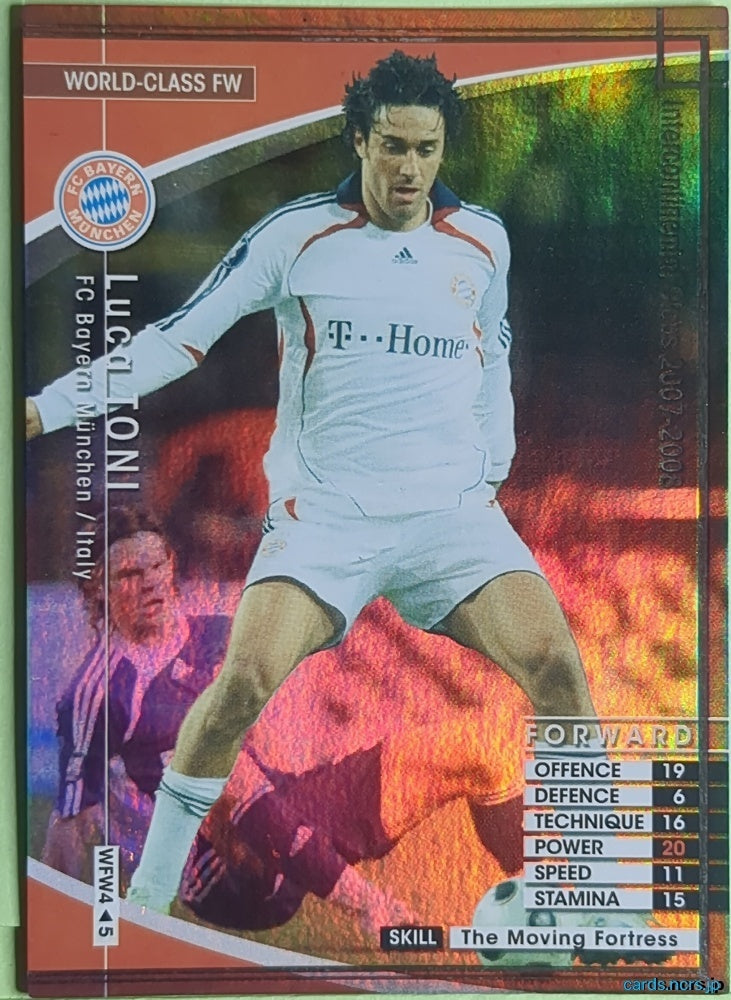 Panini WCCF Football WCCF/2007-2008-WFW4/5 N Luca Toni Trading Card EX