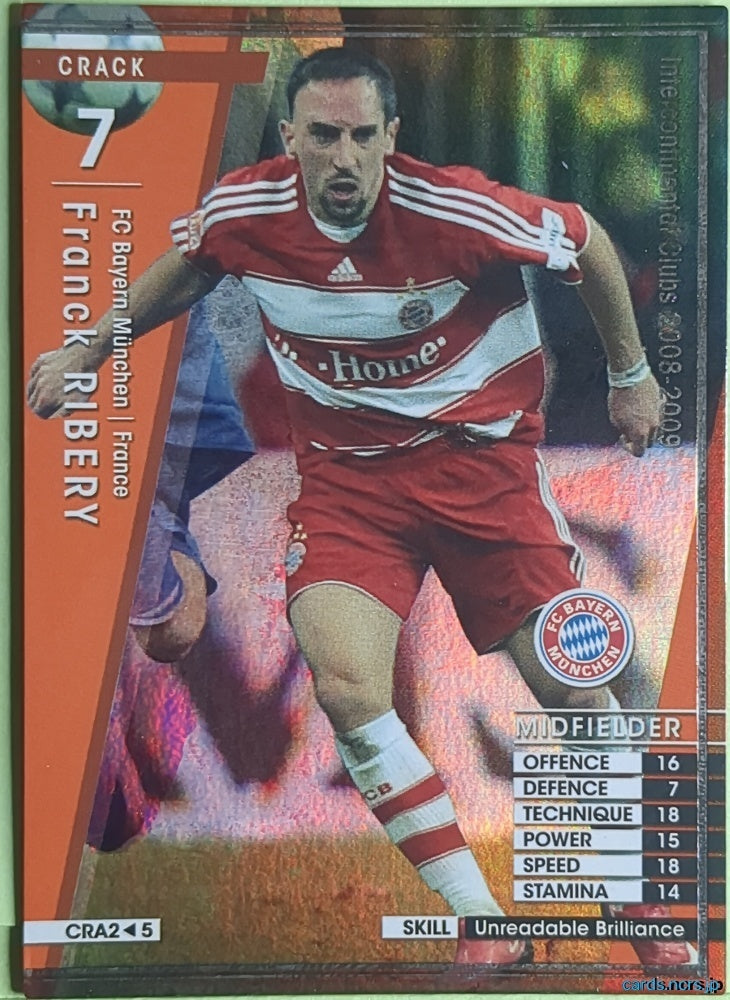 Panini WCCF Football WCCF/2008-2009-CRA2/5 N Franck Ribery Trading Card EX