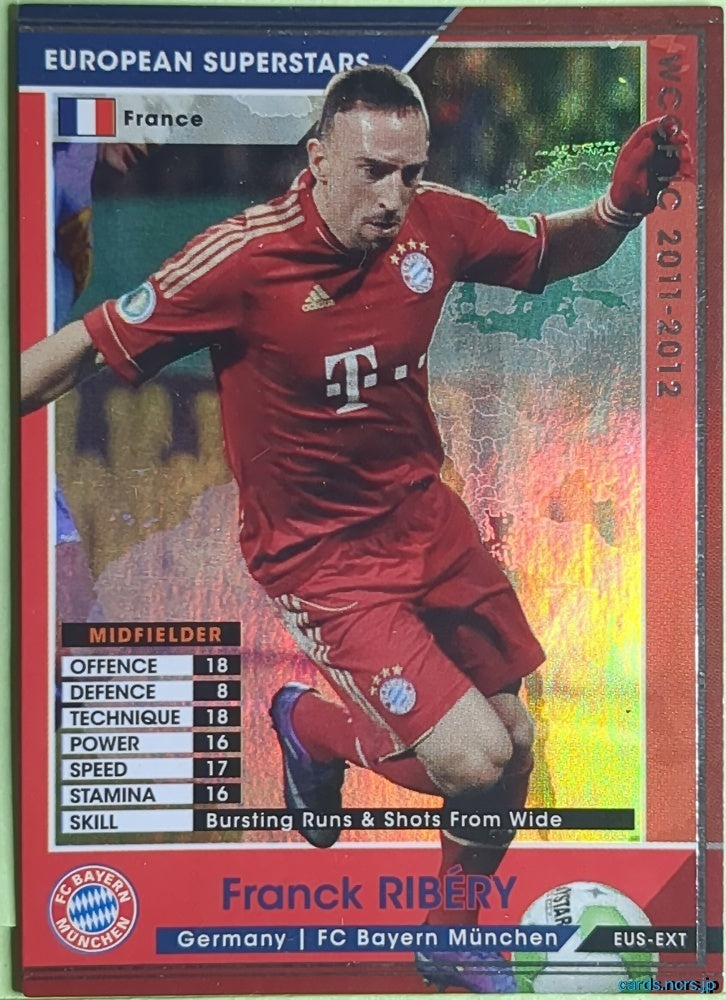 Panini WCCF Football WCCF/2011-2012-EUS-EXT N Franck Ribery Trading Card EX