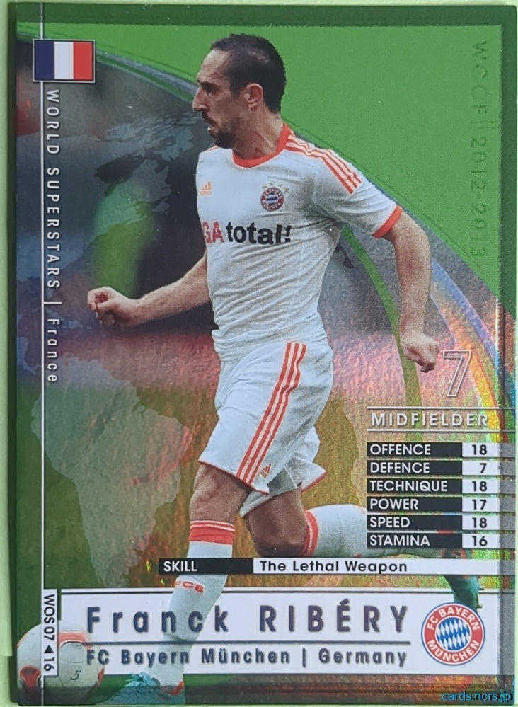Panini WCCF Football WCCF/2012-2013-WOS07/16 N Franck Ribery Trading Card EX