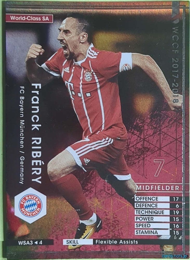 Panini WCCF Football WCCF/2017-2018-WSA34 N Franck Ribery Trading Card EX